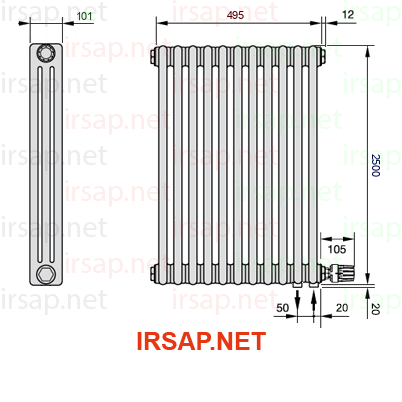 Радиатор IRSAP Tesi 32500/11 T26 CL 01